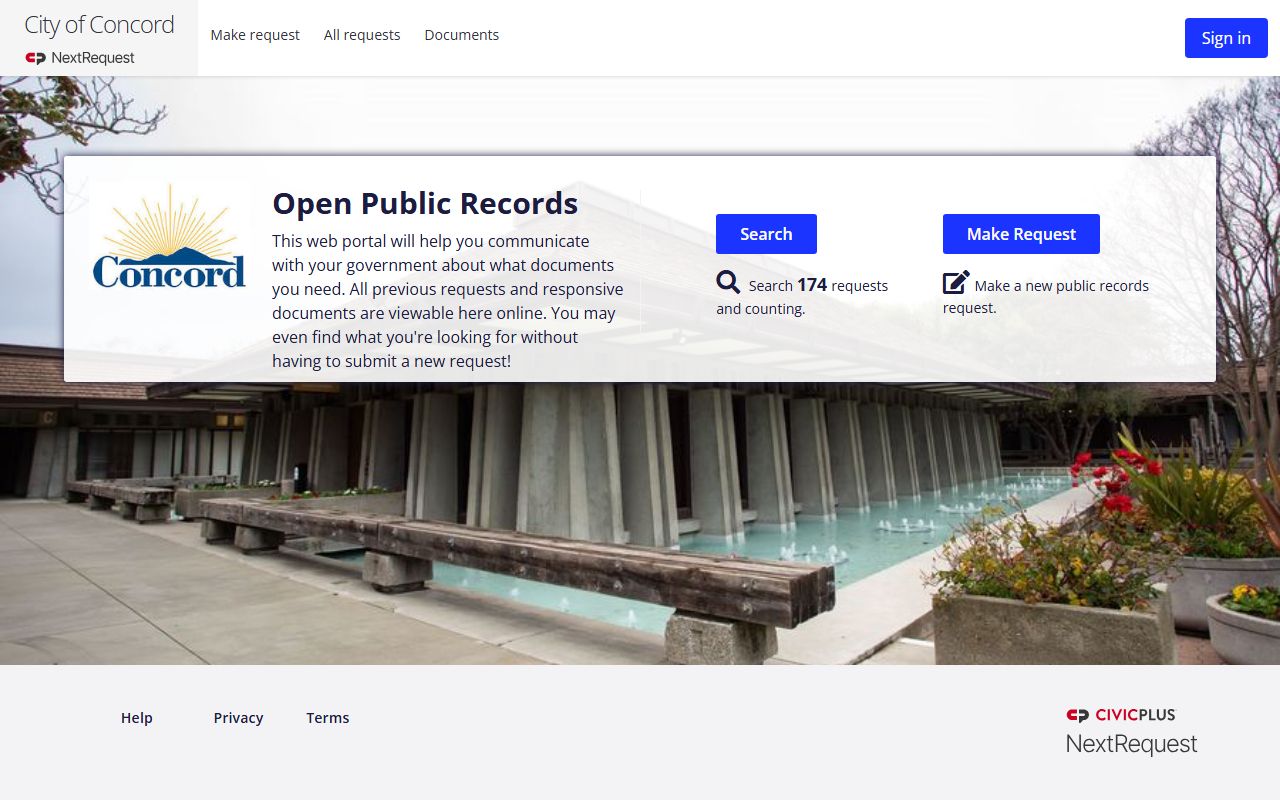 Concord public records request portal