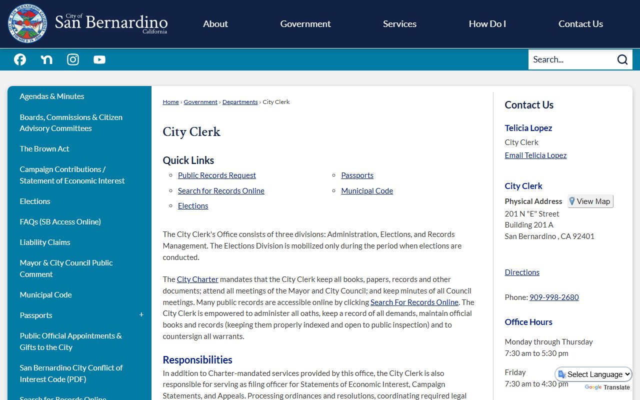 San Bernardino city clerk portal