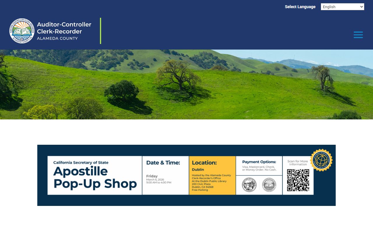 Alameda County Clerk-Recorder portal