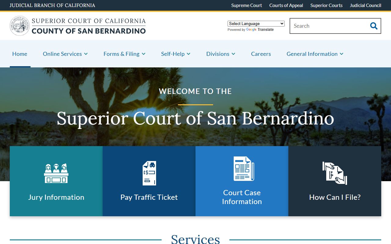 San Bernardino County Superior Court portal